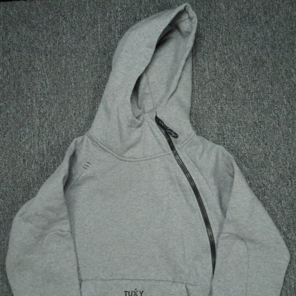 Tuxy Suit Mens Medium Gray One Piece‎ Zip Up Hoodie Sweat Jumpsuit - Picture 2 of 11